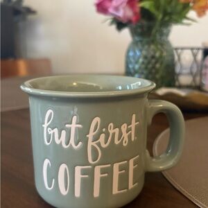 Green 'But First Coffee' Mug